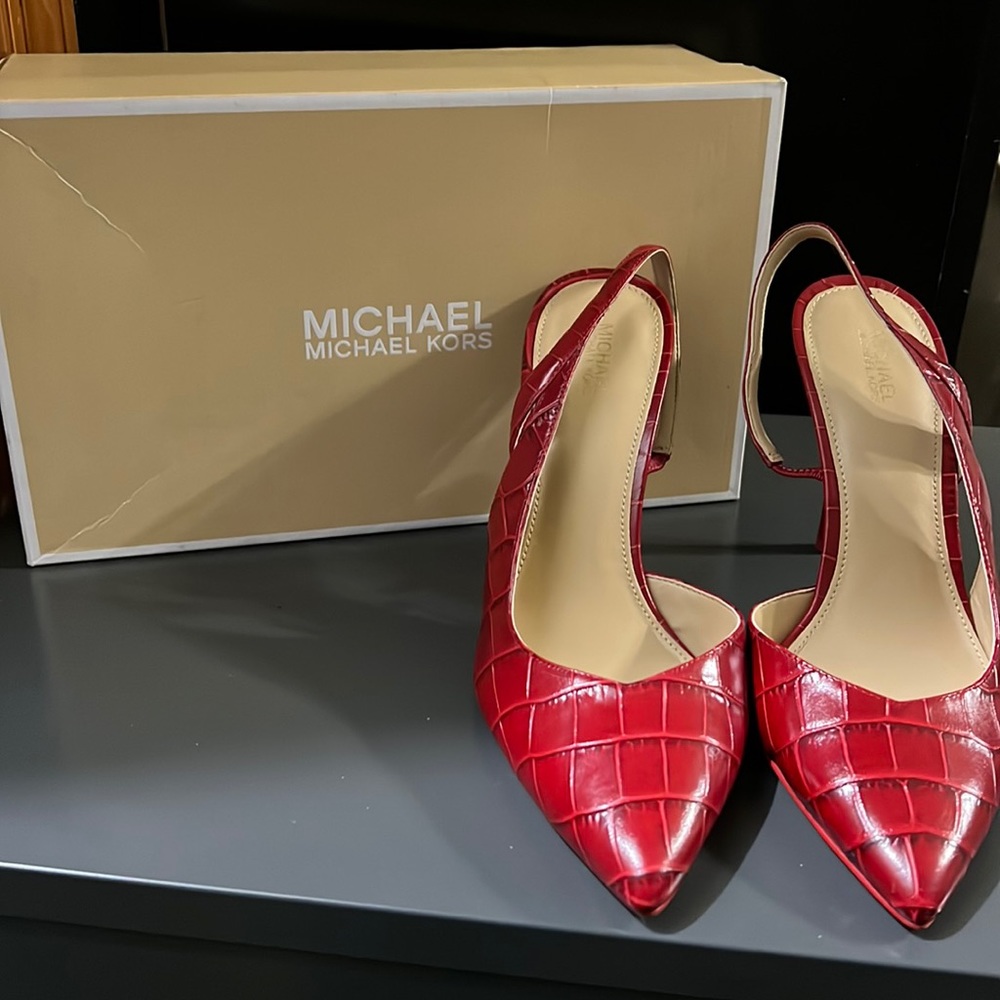 Michael Kors Red Slingbacks!
